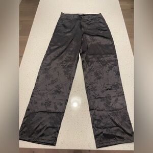 Lioness Black Floral Patterned Pants